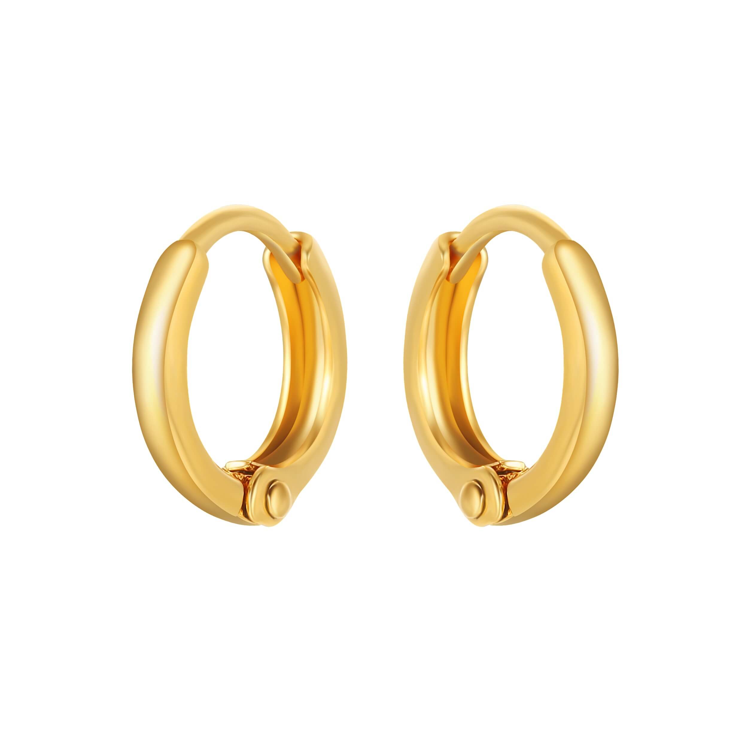 Minimal Mix Hoop Carrier Earring Gold Plated