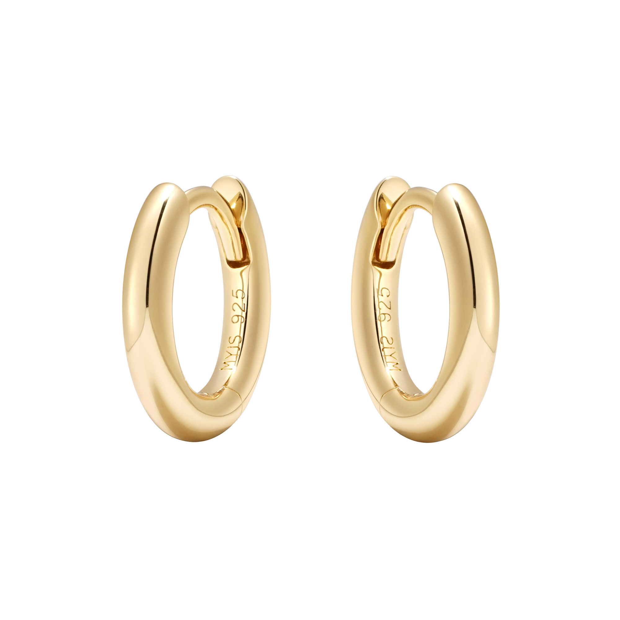 Minimal Mix Hoop Carrier Earrings in Sterling Silver Gold Plated