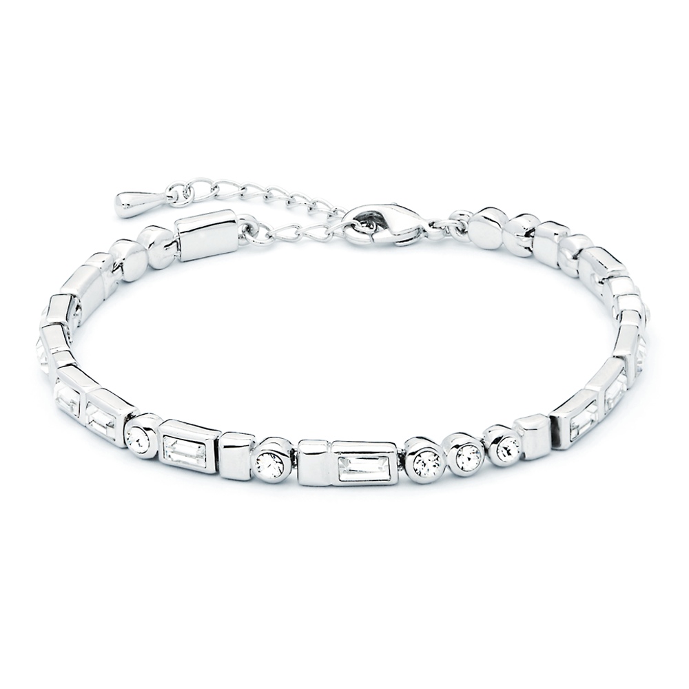 MYJS Morse Code I Love You Tennis Bracelet with Swarovski Crystals WGP Valentine