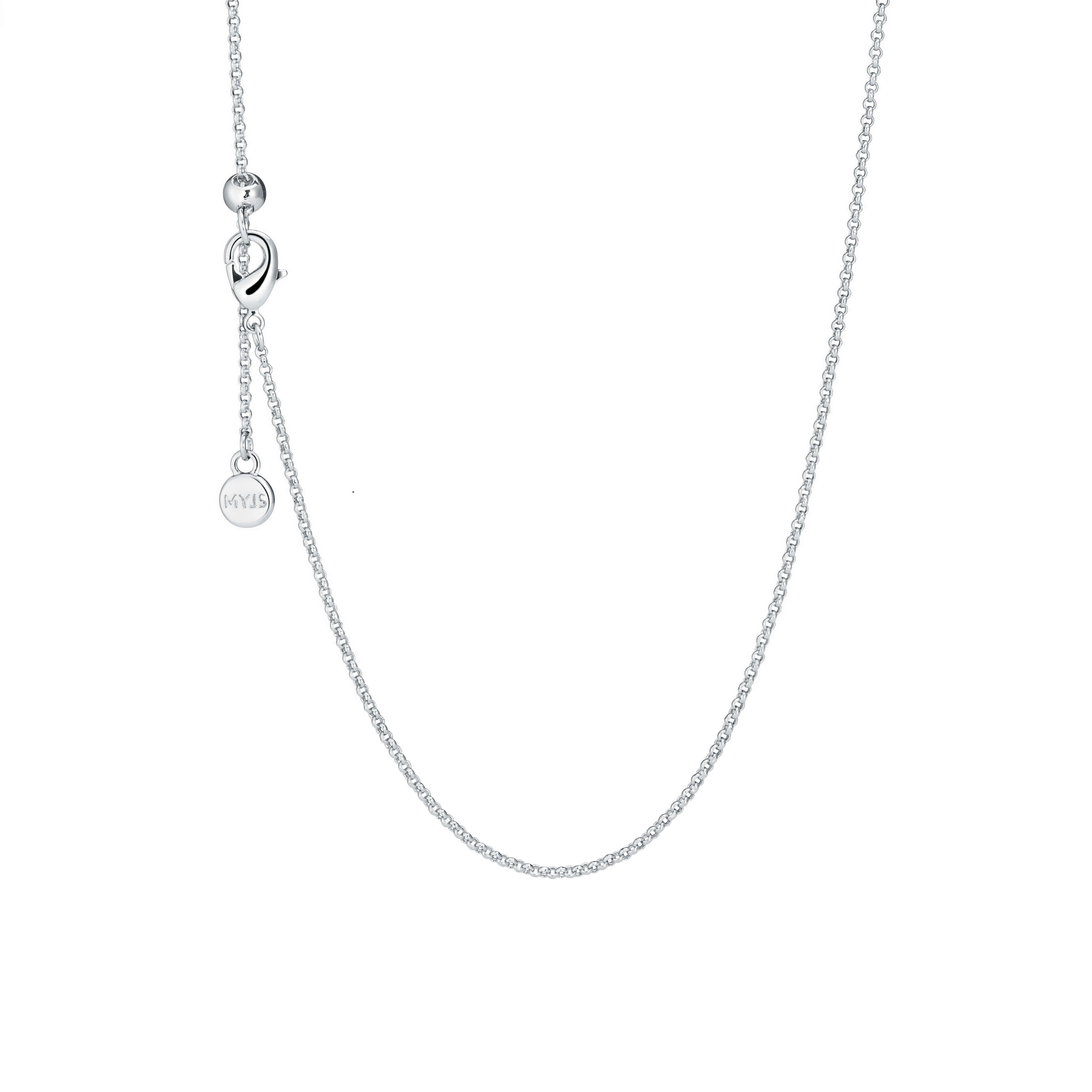 Adjustable 45CM Necklace Chain Rhodium Plated